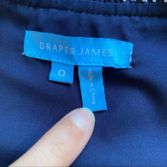 Draper James Heart Dots Tiered Dress Nassau Navy 0 - Picture 10 of 13